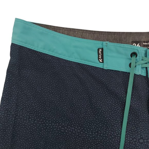 Hurley Board Shorts Mens 36 Green Phantom Drawstring Pool Beach Lightweight - Picture 6 of 10